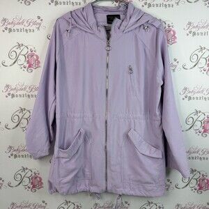 Streetwear Society jacket, coat, zip up pockets, Lavender Hooded Utility Jacket
